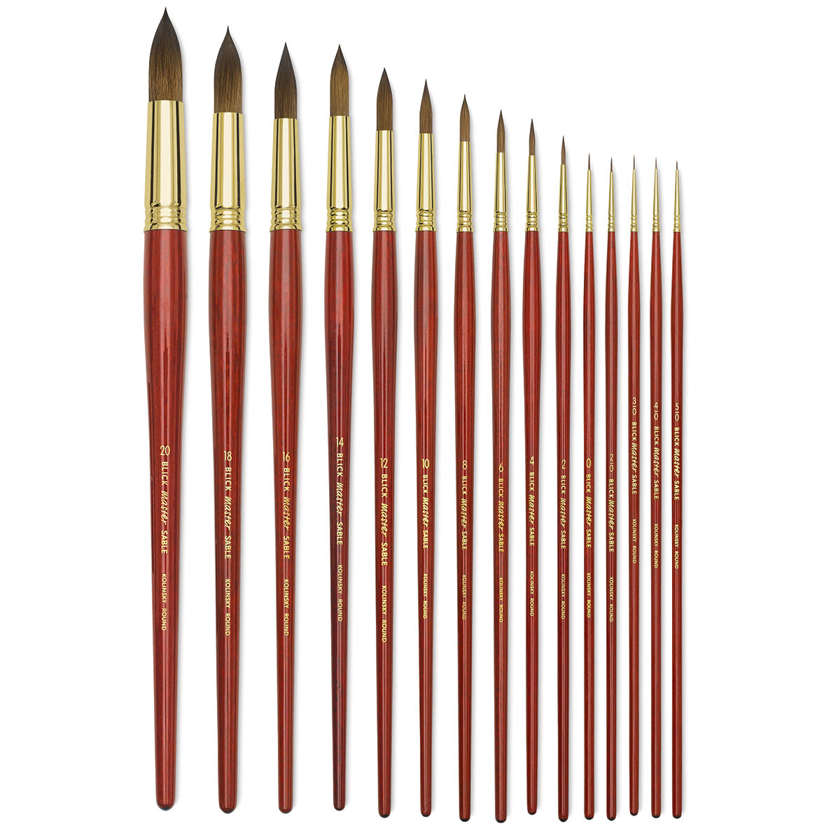 Blick Master Kolinsky Sable Brushes - Rounds, Long Handle Blick Master Kolinsky Sable Brushes - Rounds, Long Handle