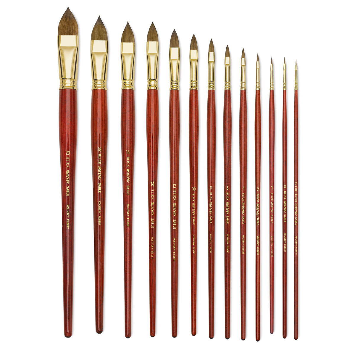 Blick Master Kolinsky Sable Brushes - Filberts, Long Handle Blick Master Kolinsky Sable Brushes - Filberts, Long Handle