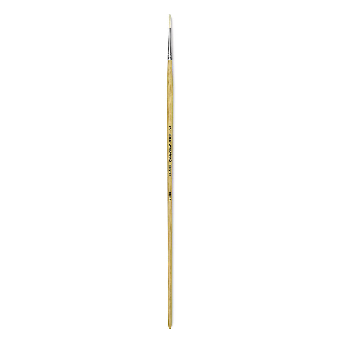 Blick Academic Bristle Brush - Round, Long Handle, Size 2