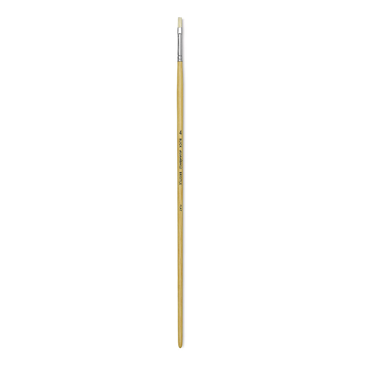 Blick Academic Bristle Brush - Flat, Long Handle, Size 4