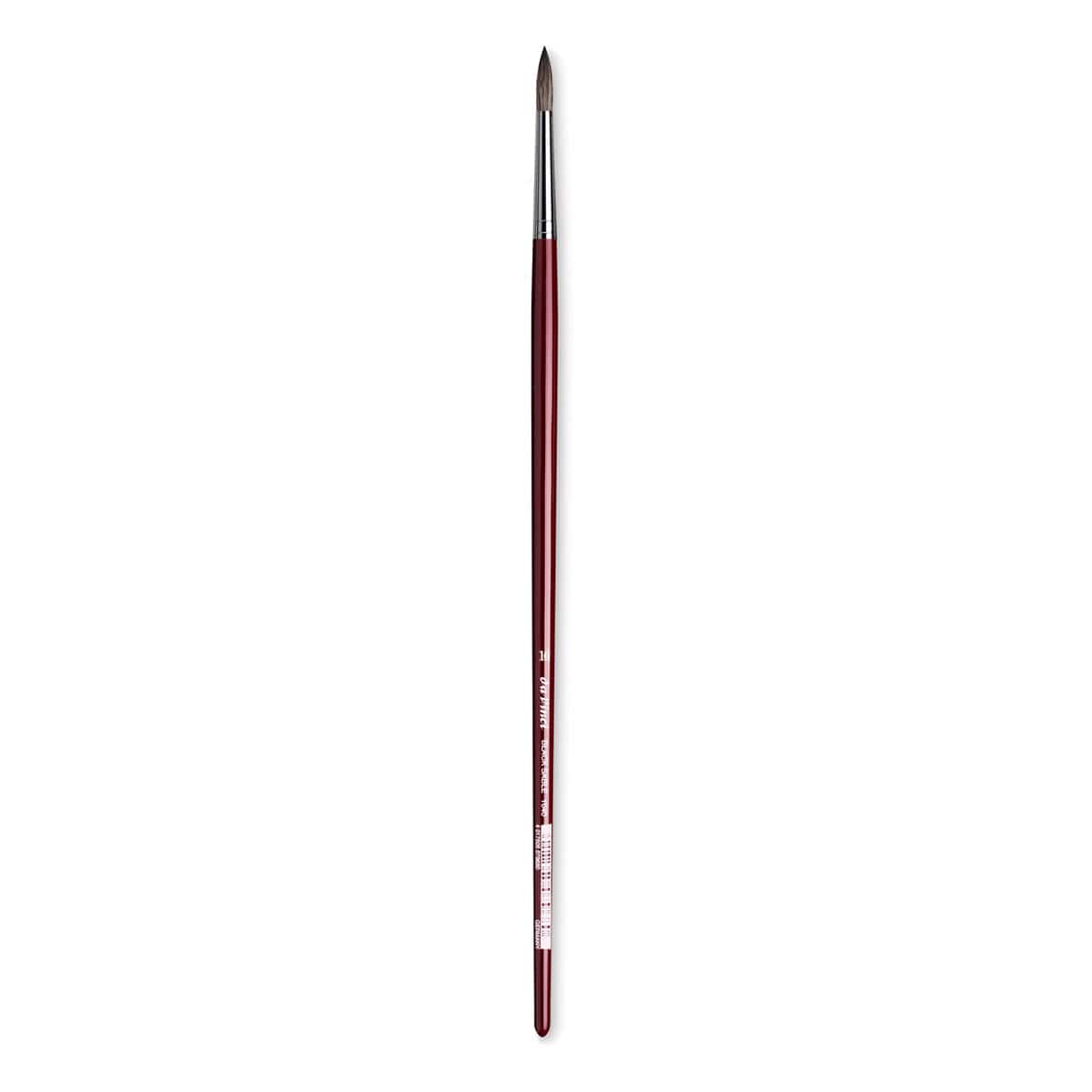 Da Vinci Black Sable Brush - Round, Long Handle, Size 16