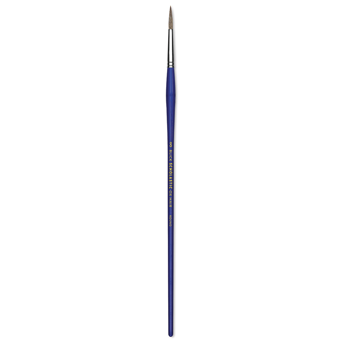 Blick Scholastic Ox Hair Brush - Round, Long Handle, Size 8