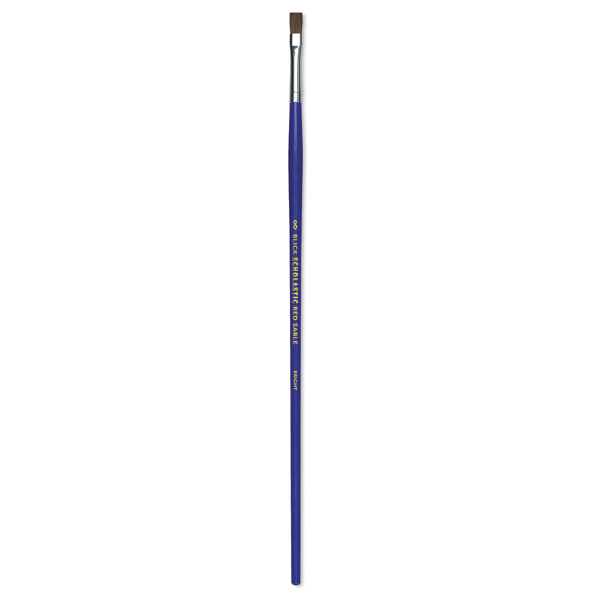 Blick Scholastic Red Sable Brush - Bright, Long Handle, Size 8