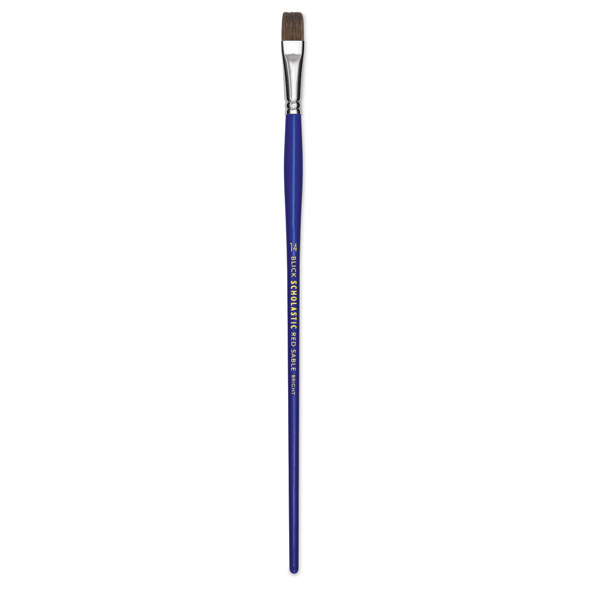 Blick Scholastic Red Sable Brush - Bright, Long Handle, Size 14