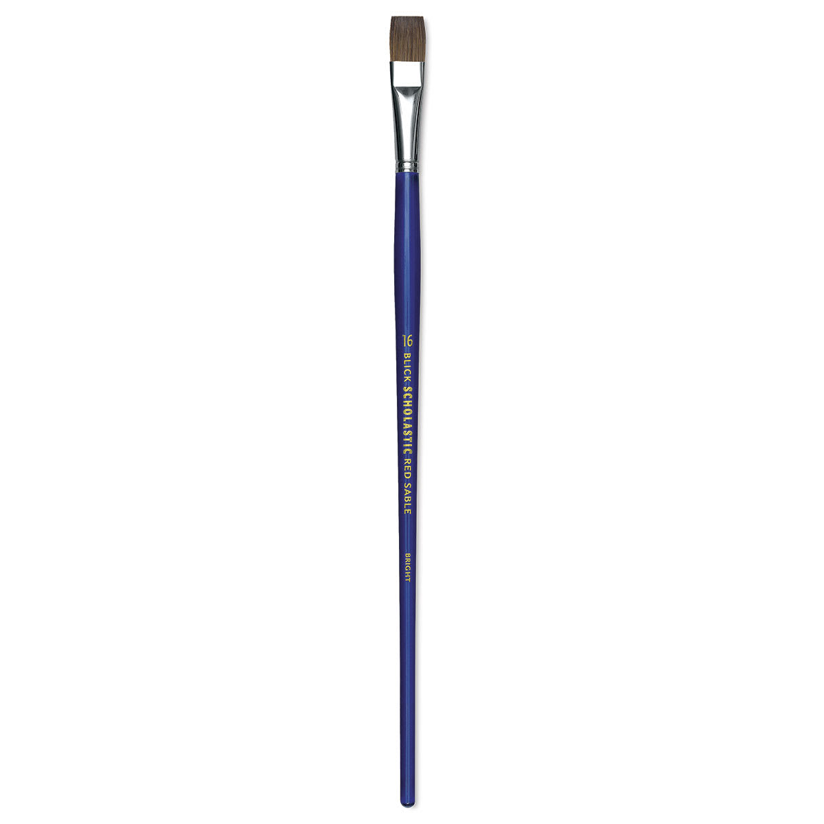 Blick Scholastic Red Sable Brush - Bright, Long Handle, Size 16