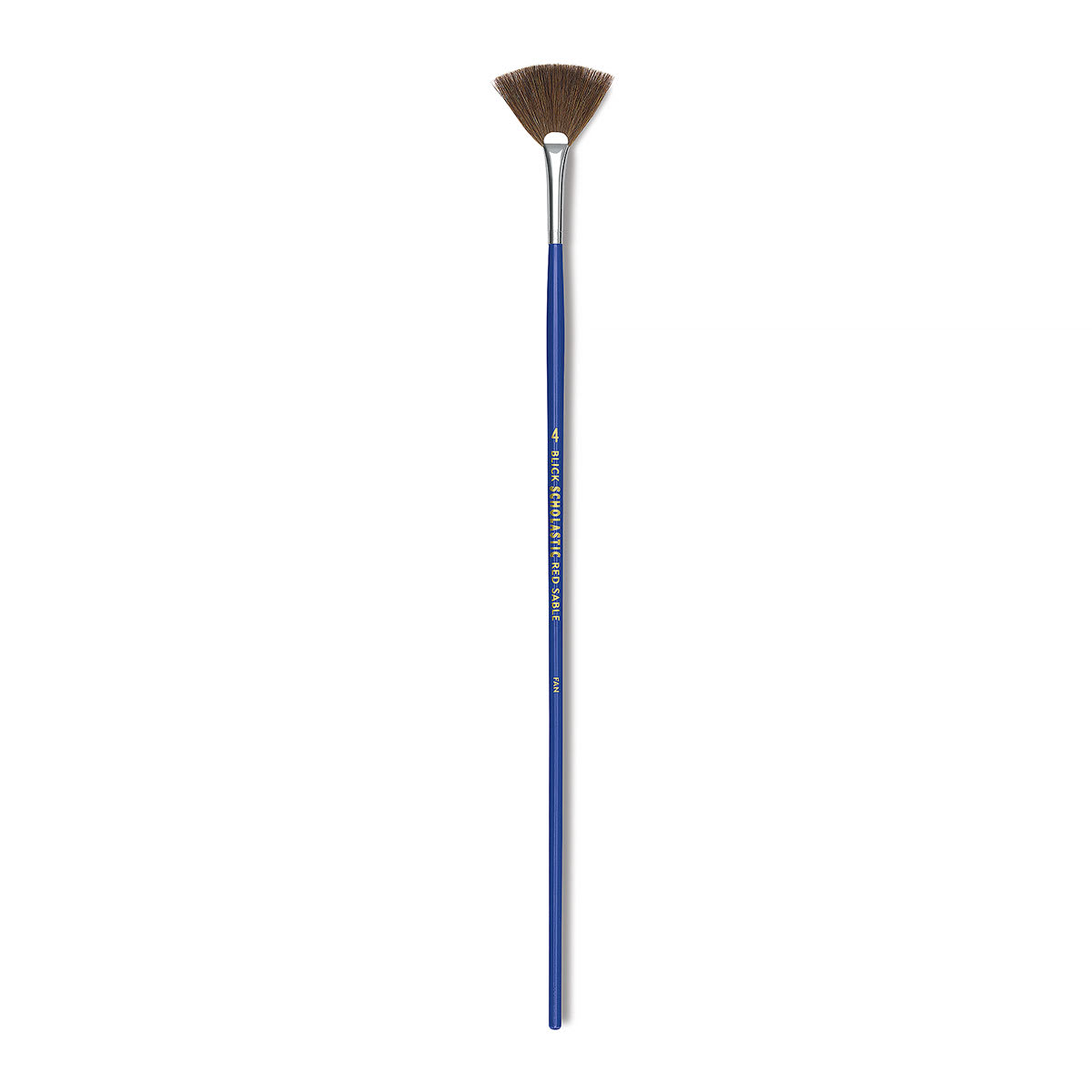 Blick Scholastic Red Sable Brush - Fan, Long Handle, Size 4