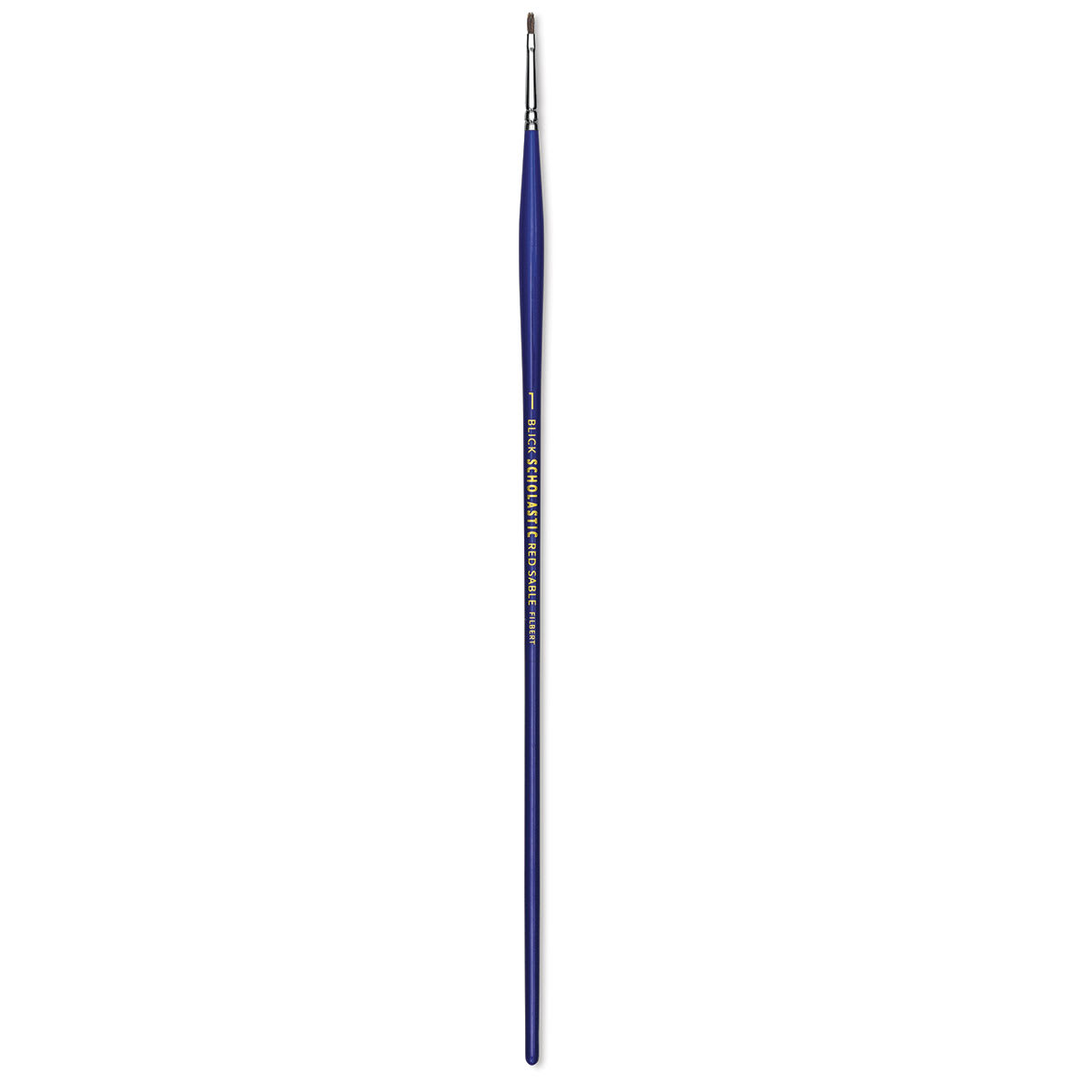 Blick Scholastic Red Sable Brush - Filbert, Long Handle, Size 1