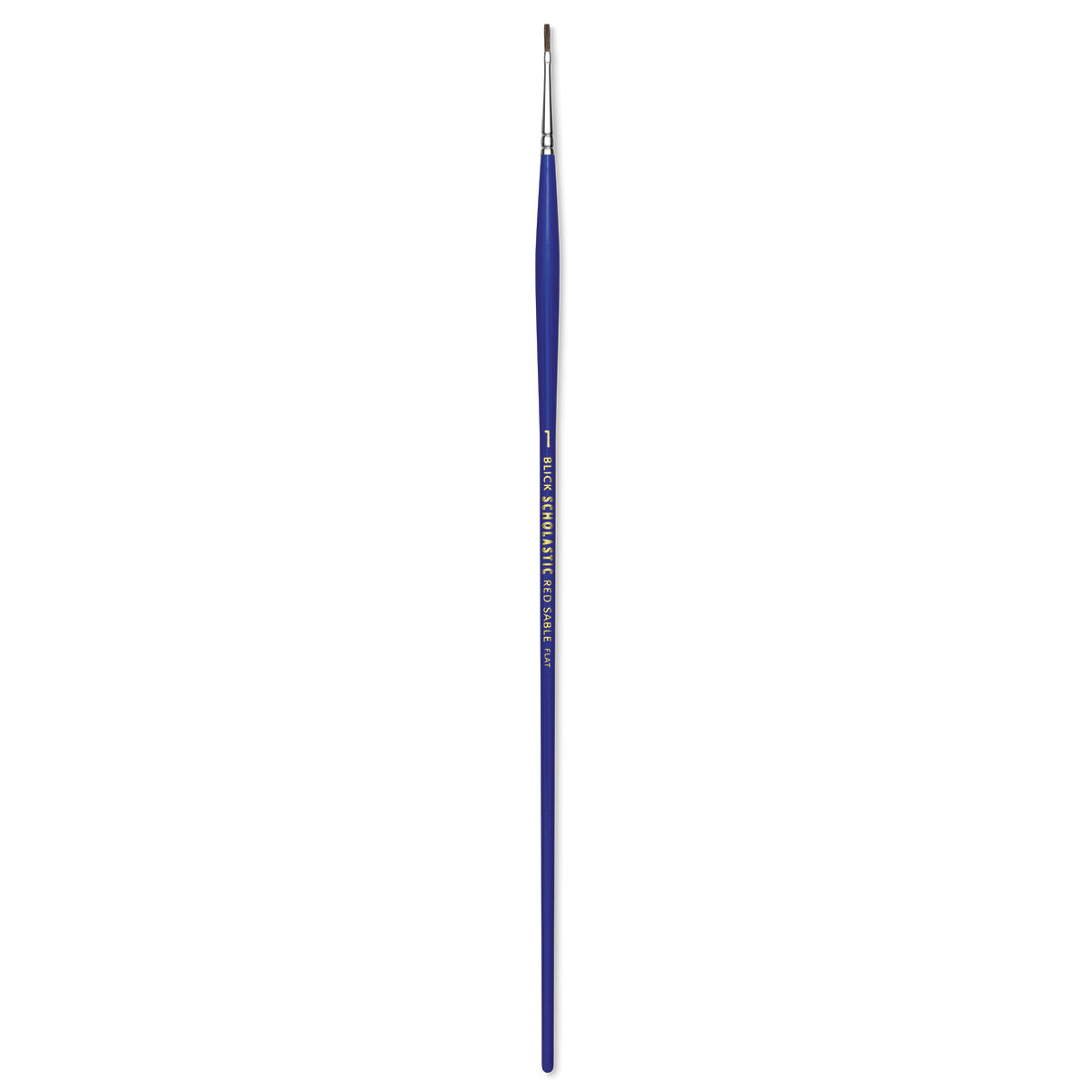 Blick Scholastic Red Sable Brush - Flat, Long Handle, Size 1