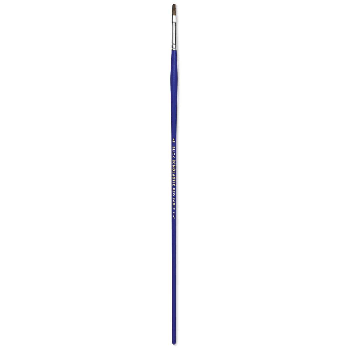 Blick Scholastic Red Sable Brush - Flat, Long Handle, Size 4