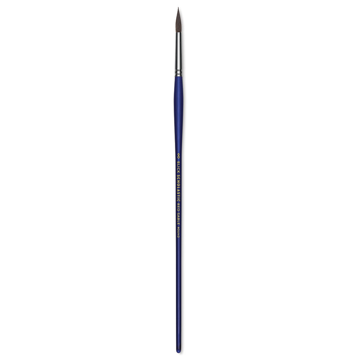 Blick Scholastic Red Sable Brush - Round, Long Handle, Size 8