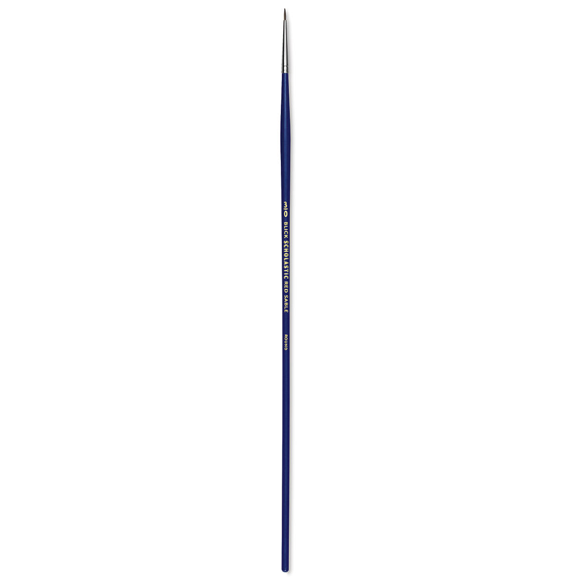 Blick Scholastic Red Sable Brush - Round, Long Handle, Size 3/0