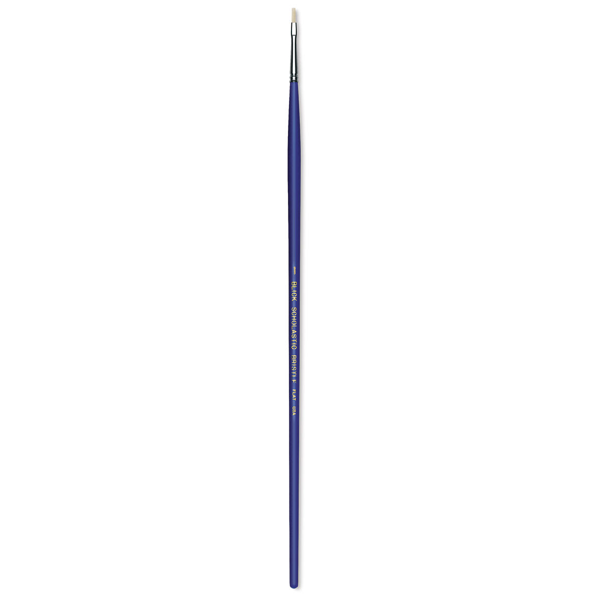 Blick Scholastic White Bristle Brush - Flat, Size 1