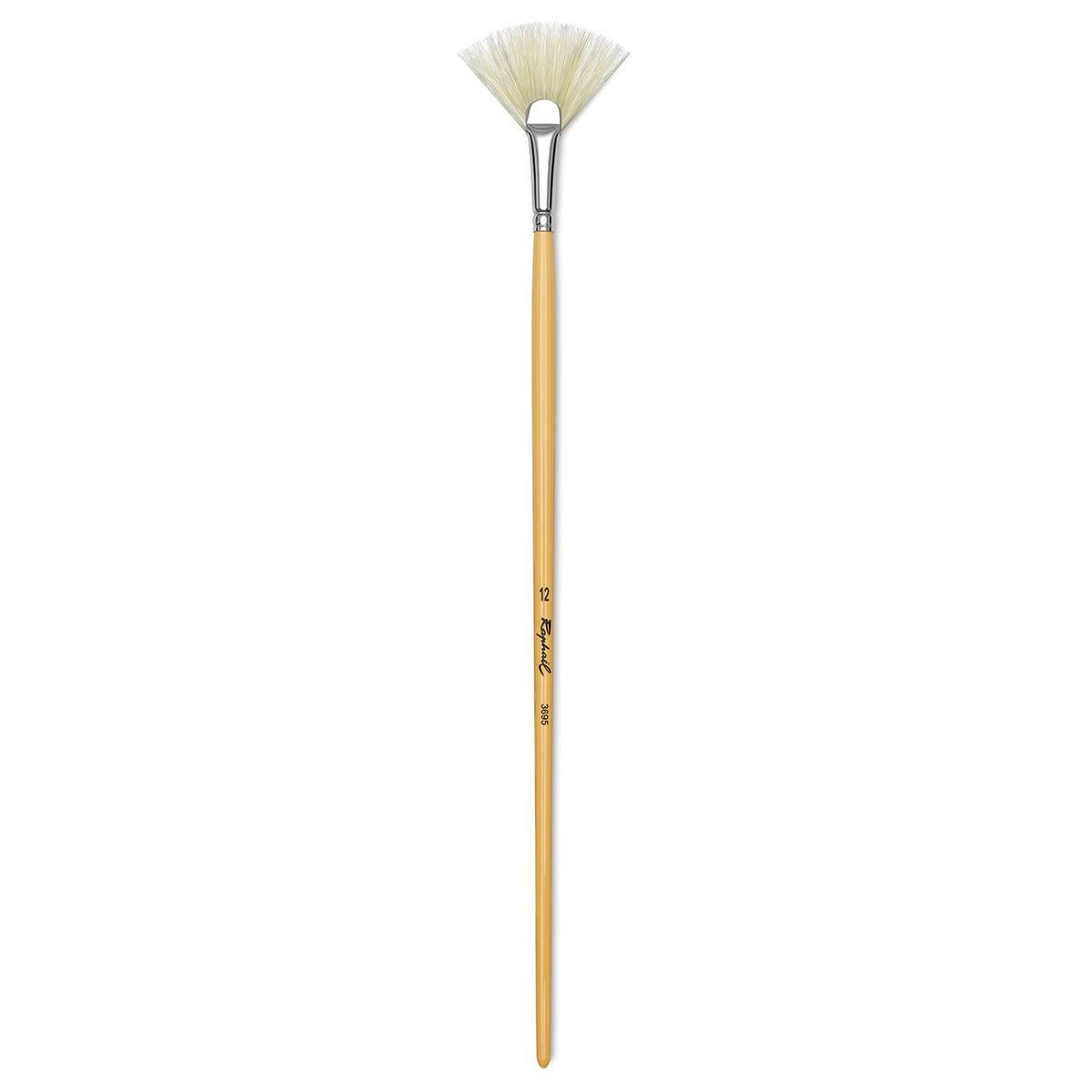 Raphaël D'Artigny Interlocked White Bristle Brush - Fan brush shown upright