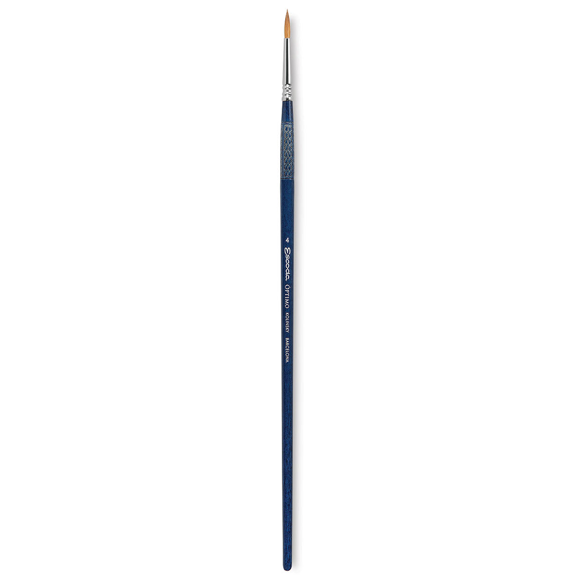 Escoda Optimo Kolinsky Sable Brush - Pointed Round, Long Handle, Size 4