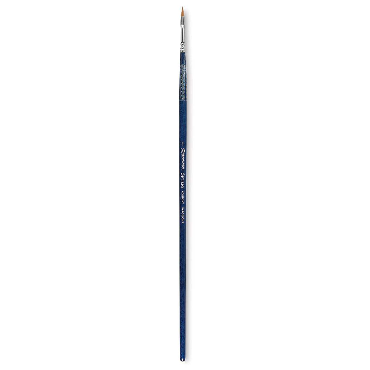 Escoda Optimo Kolinsky Sable Brush - Filbert, Long Handle, Size 2