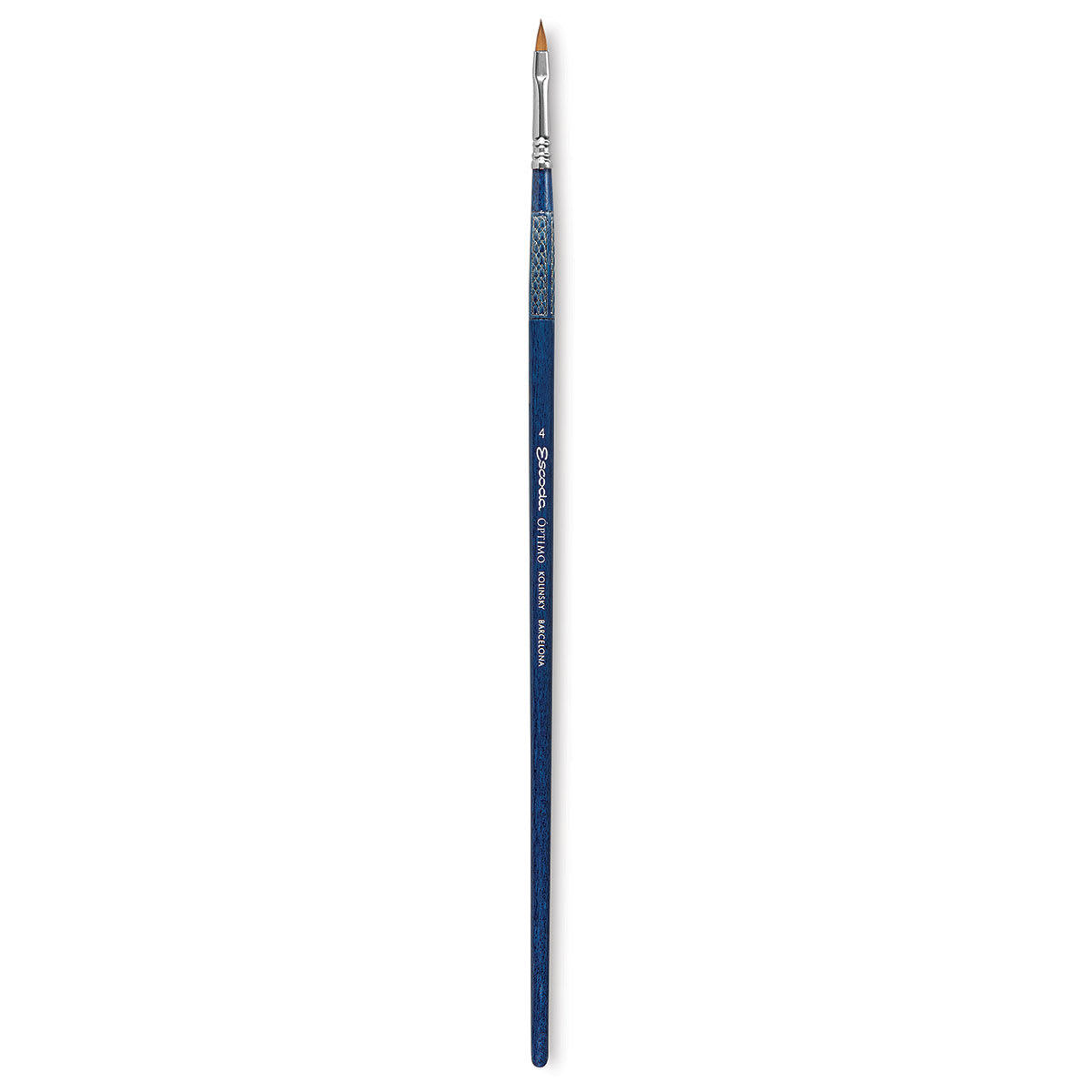 Escoda Optimo Kolinsky Sable Brush - Filbert, Long Handle, Size 4