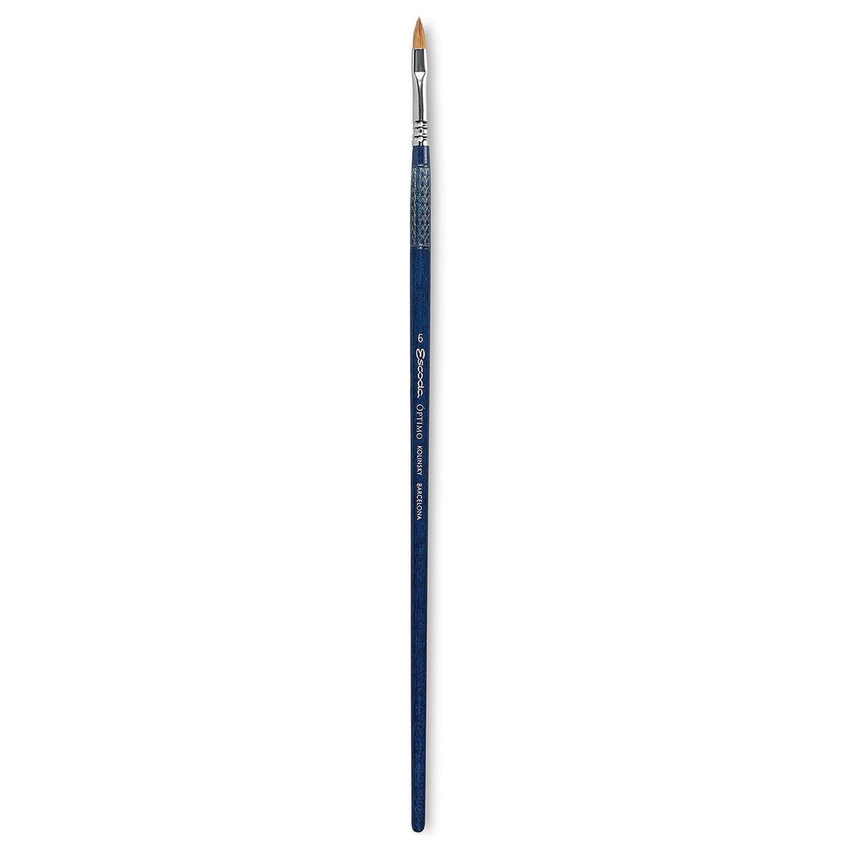 Escoda Optimo Kolinsky Sable Brush - Filbert, Long Handle, Size 6