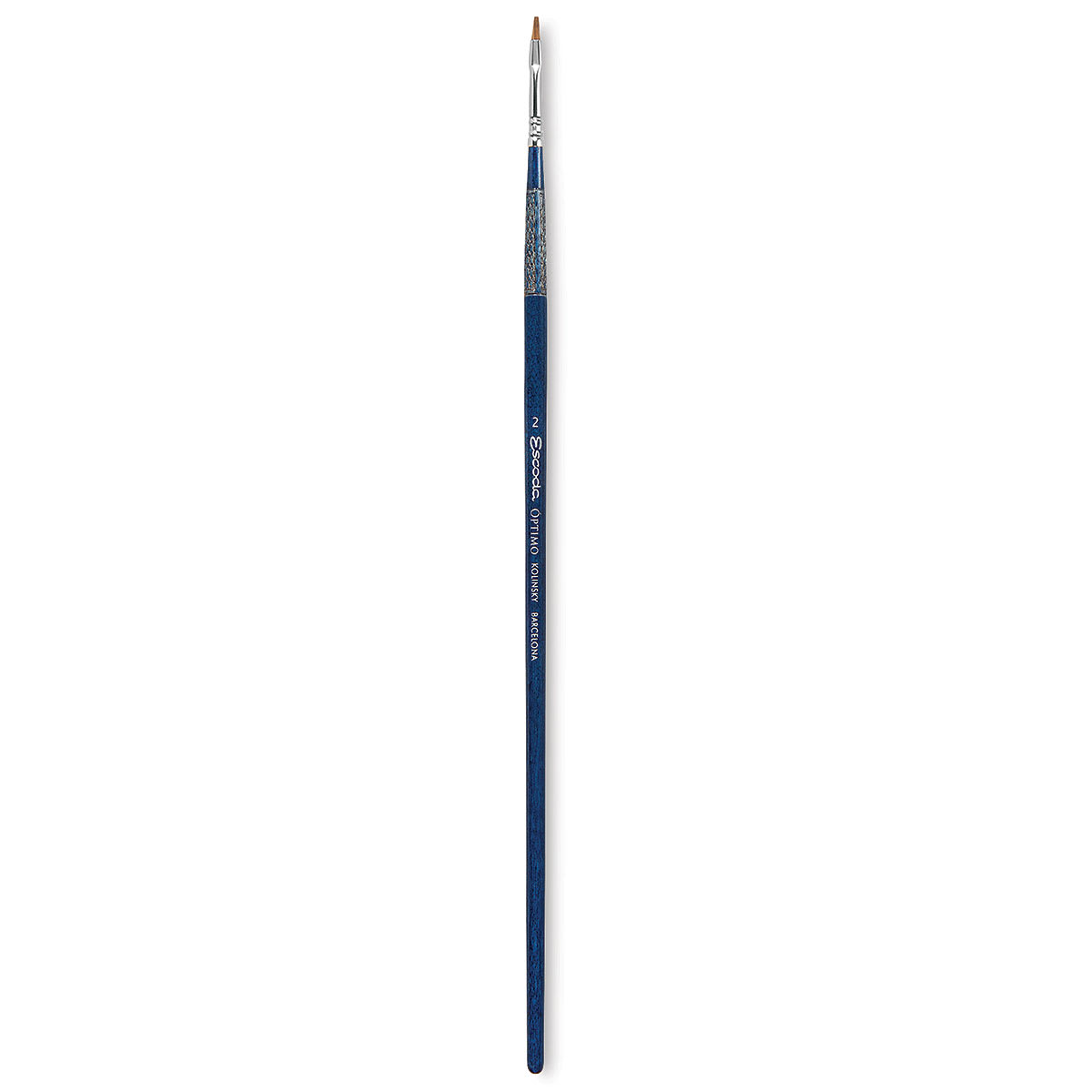 Escoda Optimo Kolinsky Sable Brush - Bright, Long Handle, Size 2