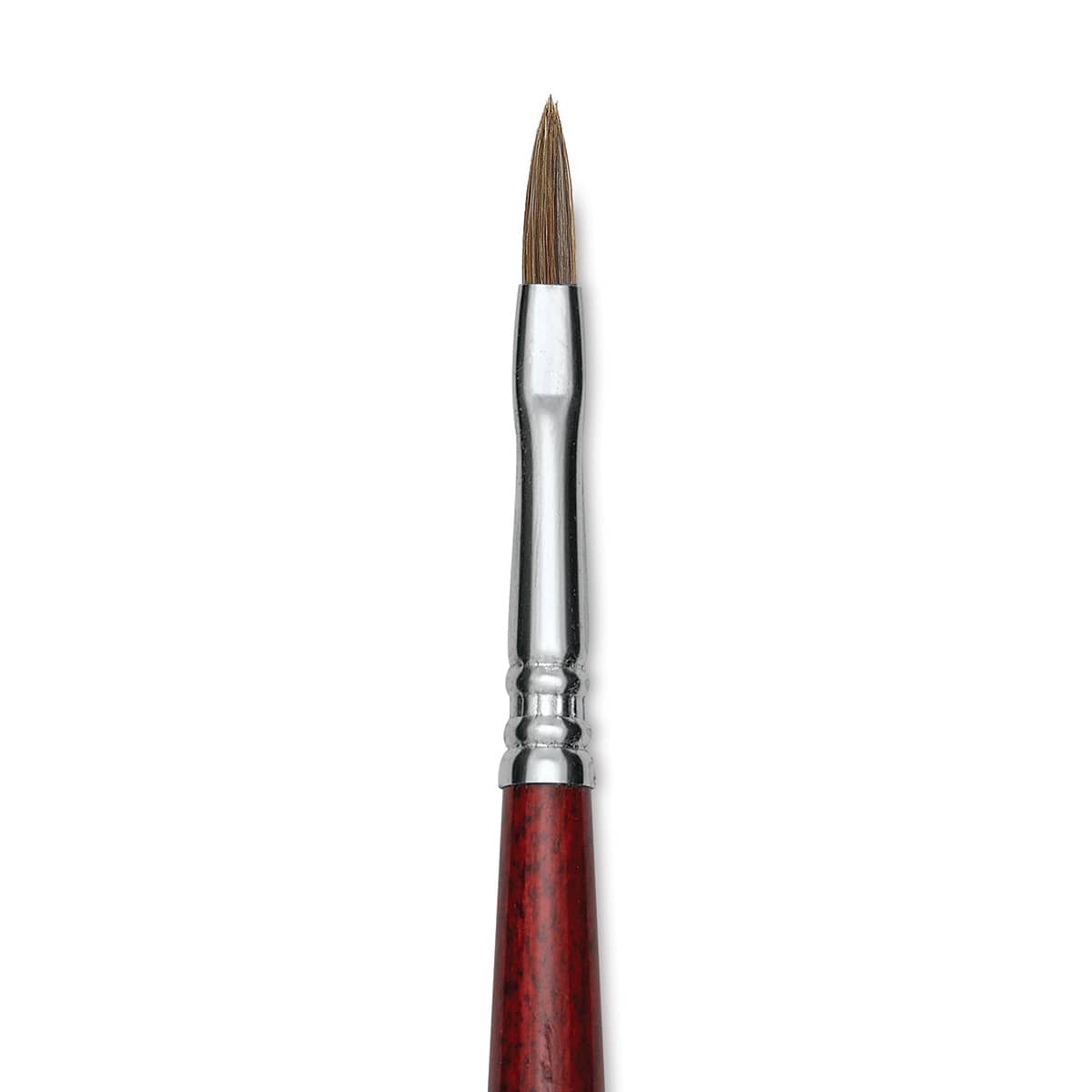 Escoda Bravo Light Ox Hair Brush - Long Filbert, Long Handle, Size 4 close up