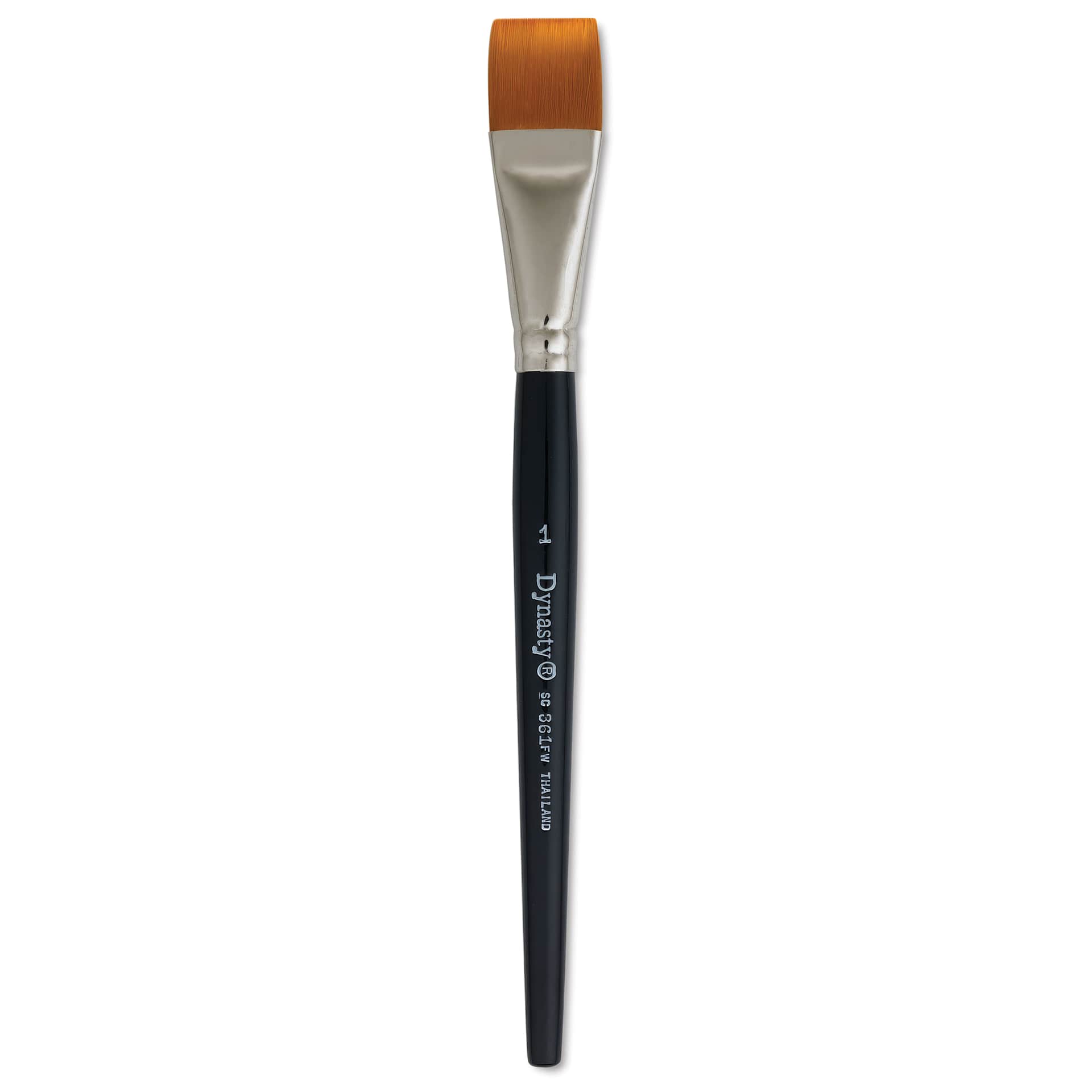 Dynasty Finest Golden Synthetic Brush - Flat Wash, Refill Brush, 1"