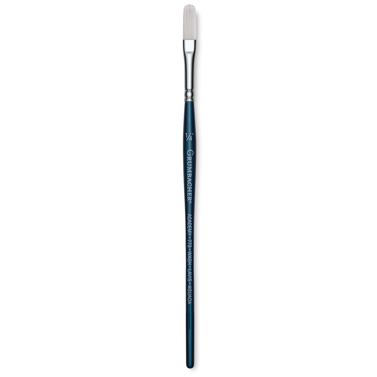 Grumbacher Academy Watercolor Brush - Oval Wash, Short Handle, Size 1/4"