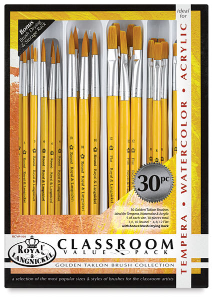 Golden Taklon Rounds and Flats Set of 30 - front of package