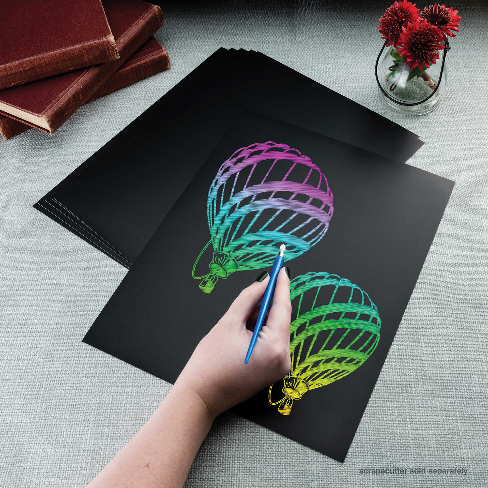 Royal & Langnickel Engraving Art Blank Board - Rainbow Foil, 11" x 14", Pkg of 6