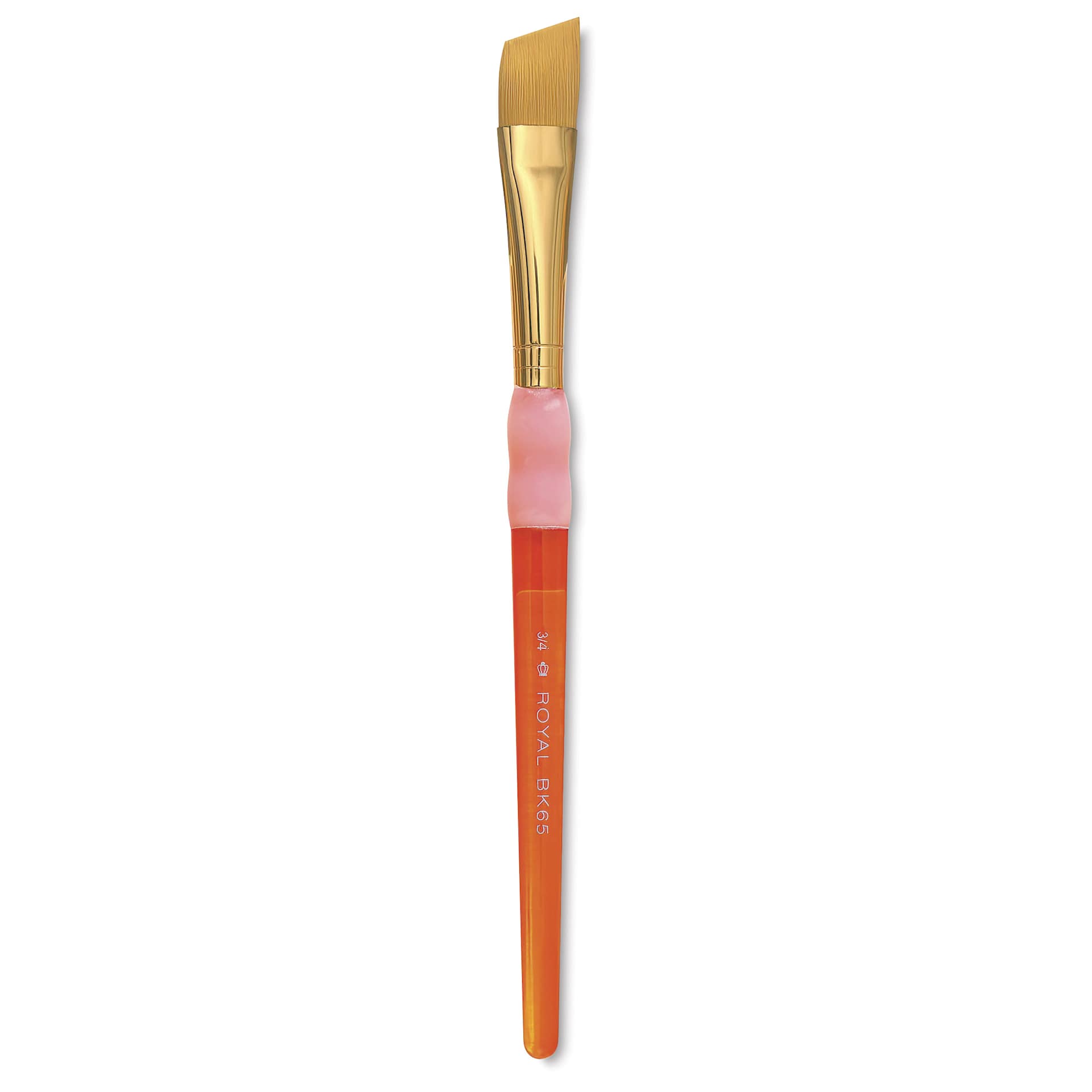 Royal & Langnickel Big Kids' Choice Lil' Grippers Brush - Series BK65 Angular, Size 3/4", Short Handle