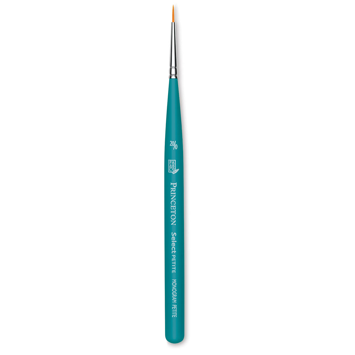Princeton Select Synthetic Brush - Monogram, Mini Handle, Size 20/0 (full length)
