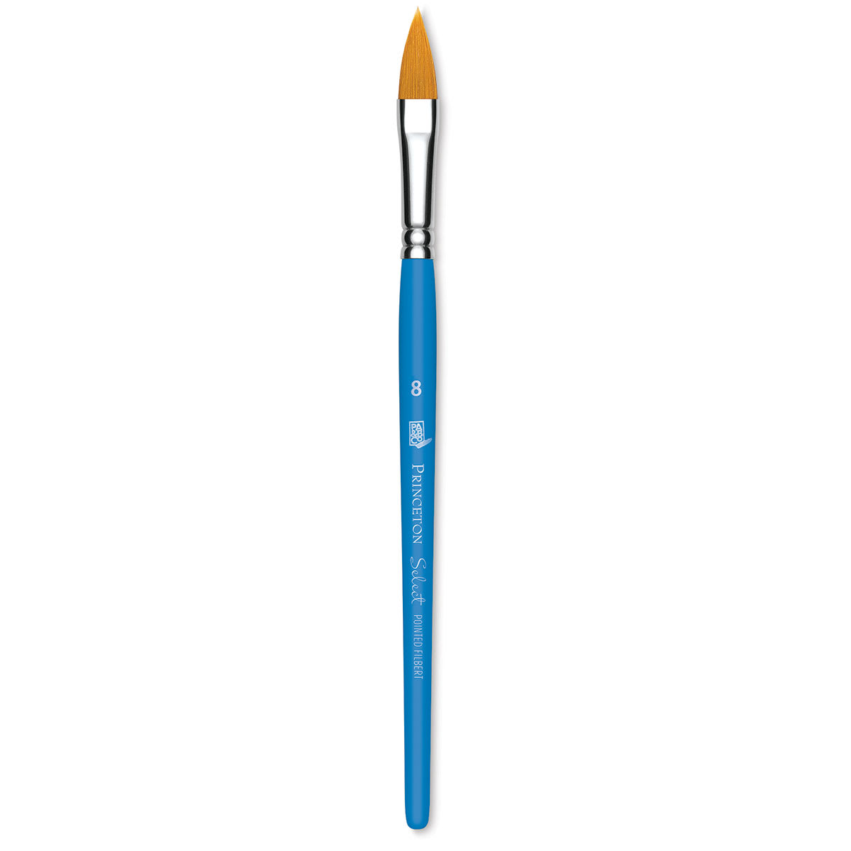 Princeton Select Synthetic Brush - Pointed Filbert, Short Handle, Size 8