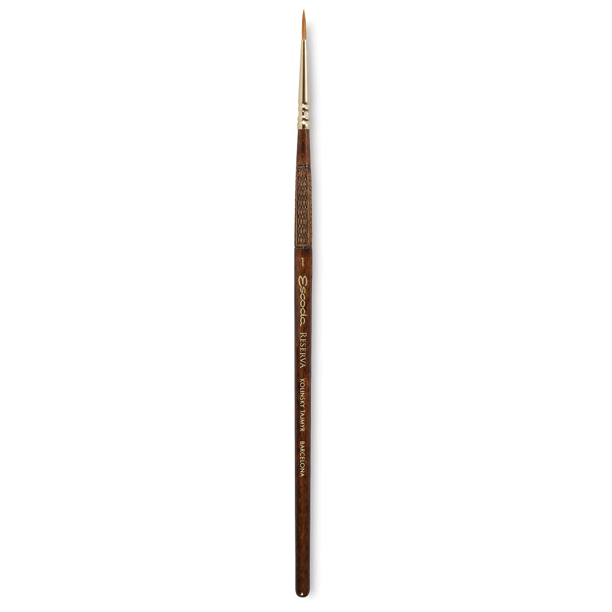 Escoda Reserva Kolinsky-Tajmyr Sable Brush - Pointed Round, Short Handle, Size 1 (full length)
