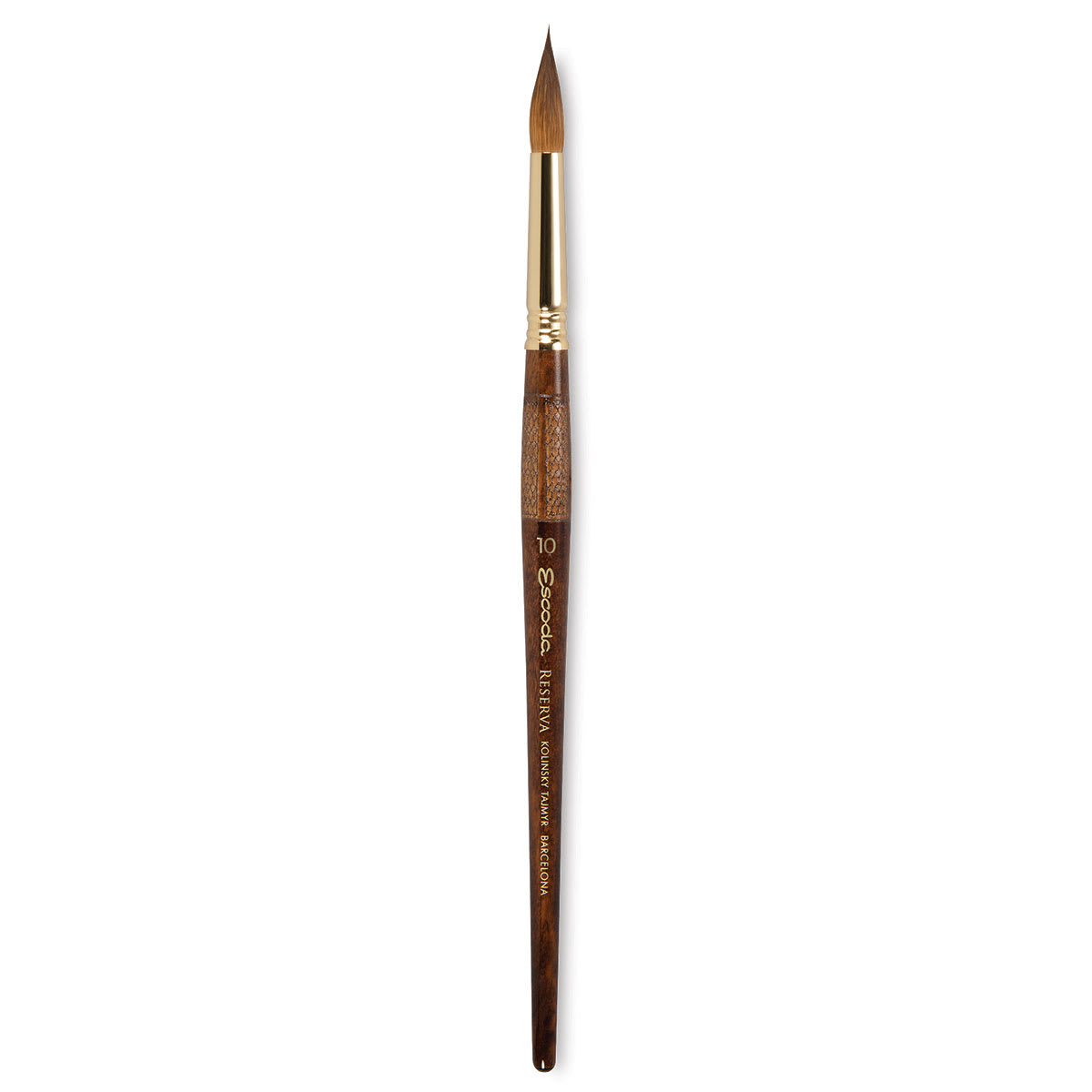 Escoda Reserva Kolinsky-Tajmyr Sable Brush - Pointed Round, Short Handle, Size 10 Escoda Reserva Kolinsky-Tajmyr Sable Brush - Pointed Round, Short Handle, Size 10