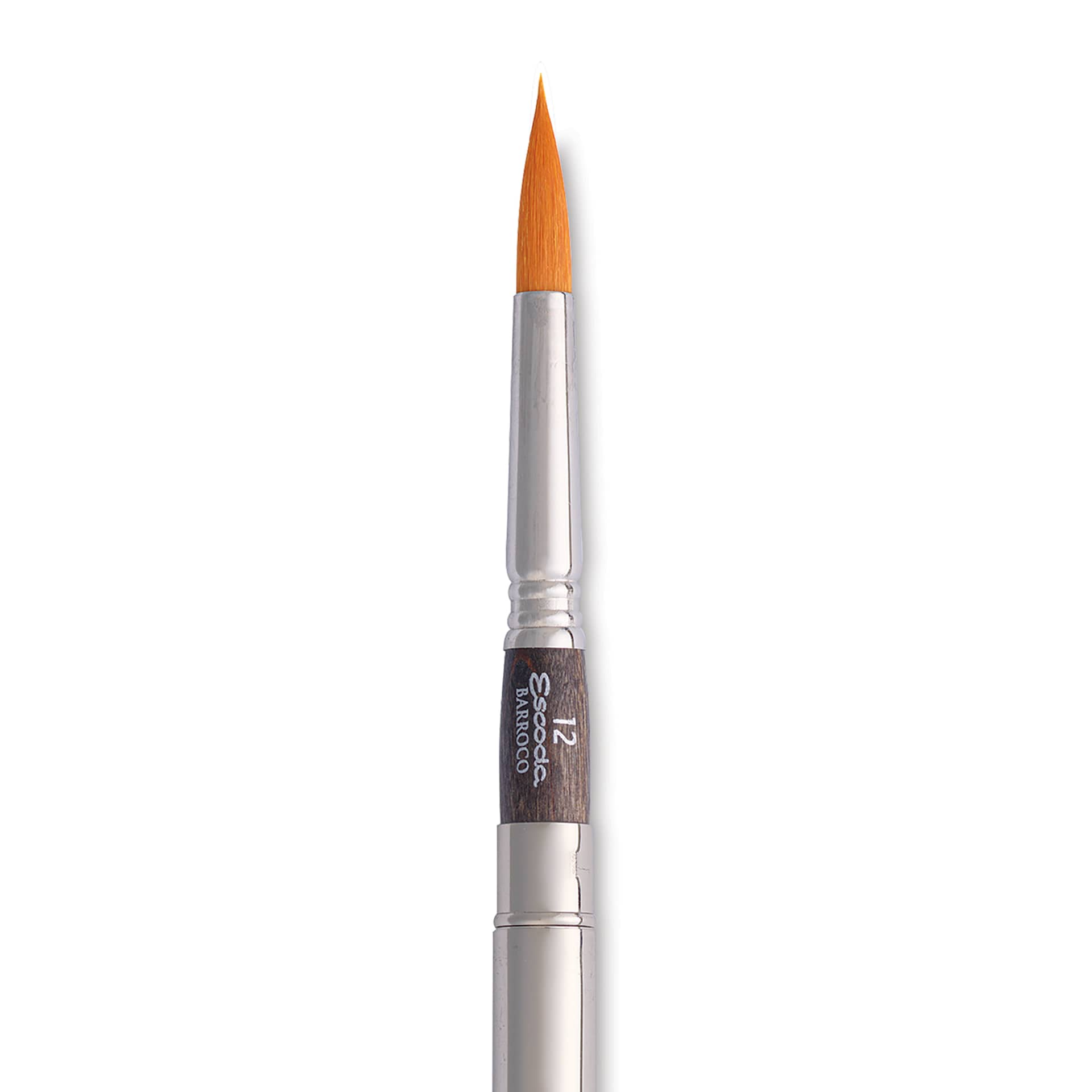Escoda Barroco Toray Gold Synthetic Travel Brush - Round, Size 12, close-up