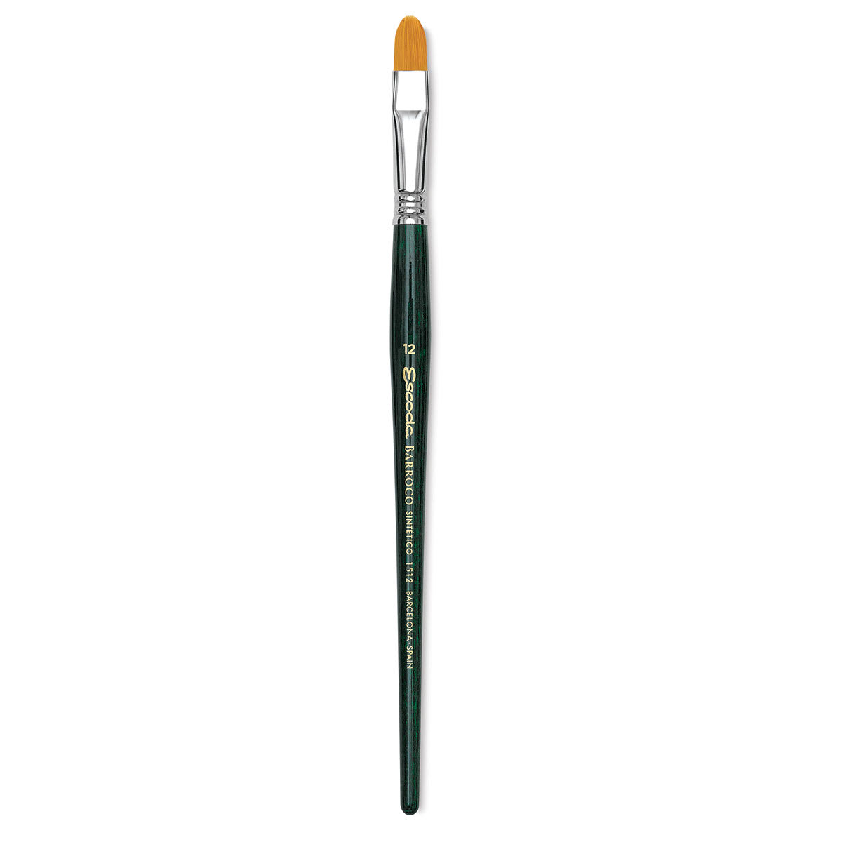 Escoda Barroco Toray Gold Synthetic Brush - Bright, Short Handle, Size 12