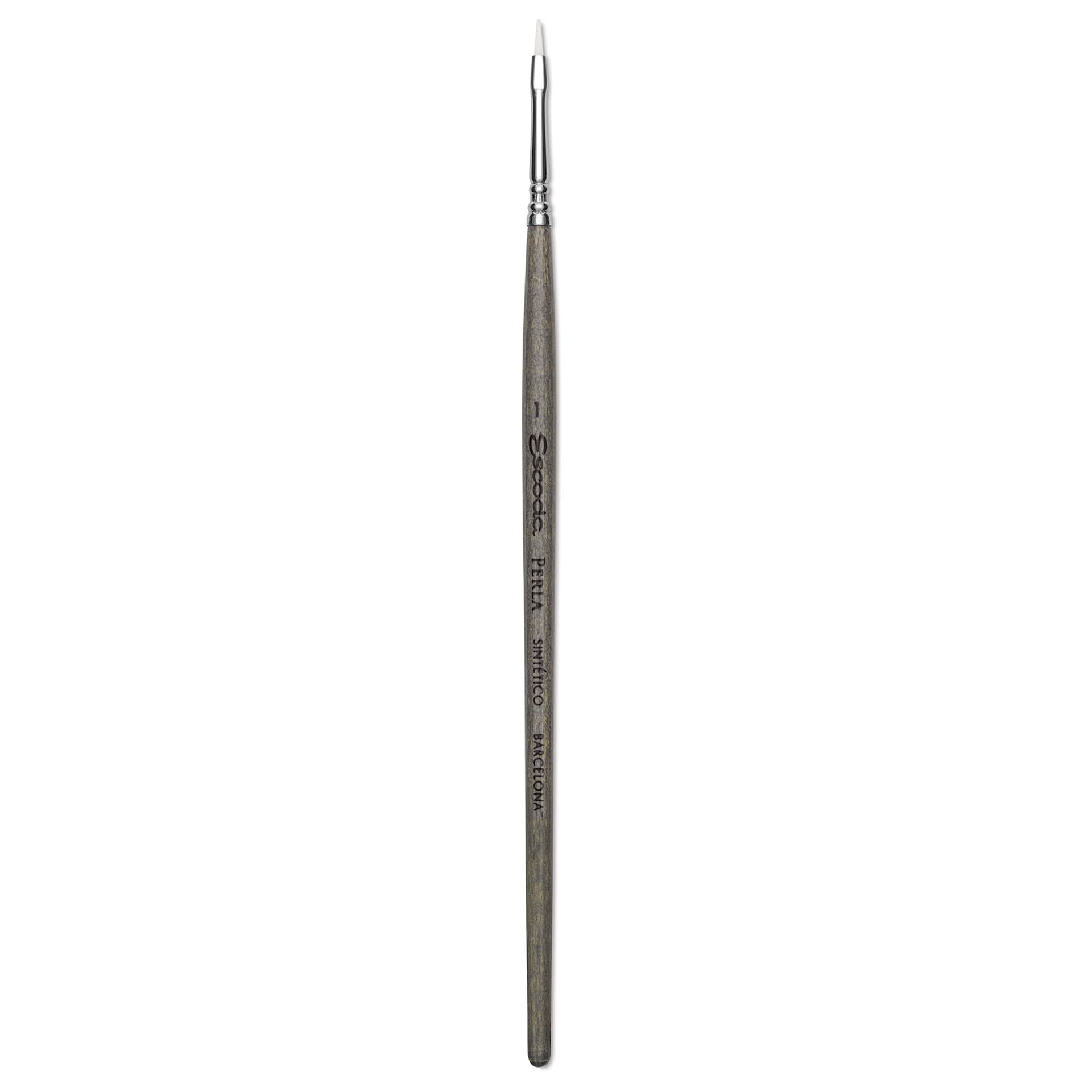 Escoda Perla Toray White Synthetic Brush - Bright, Short Handle, Size 1