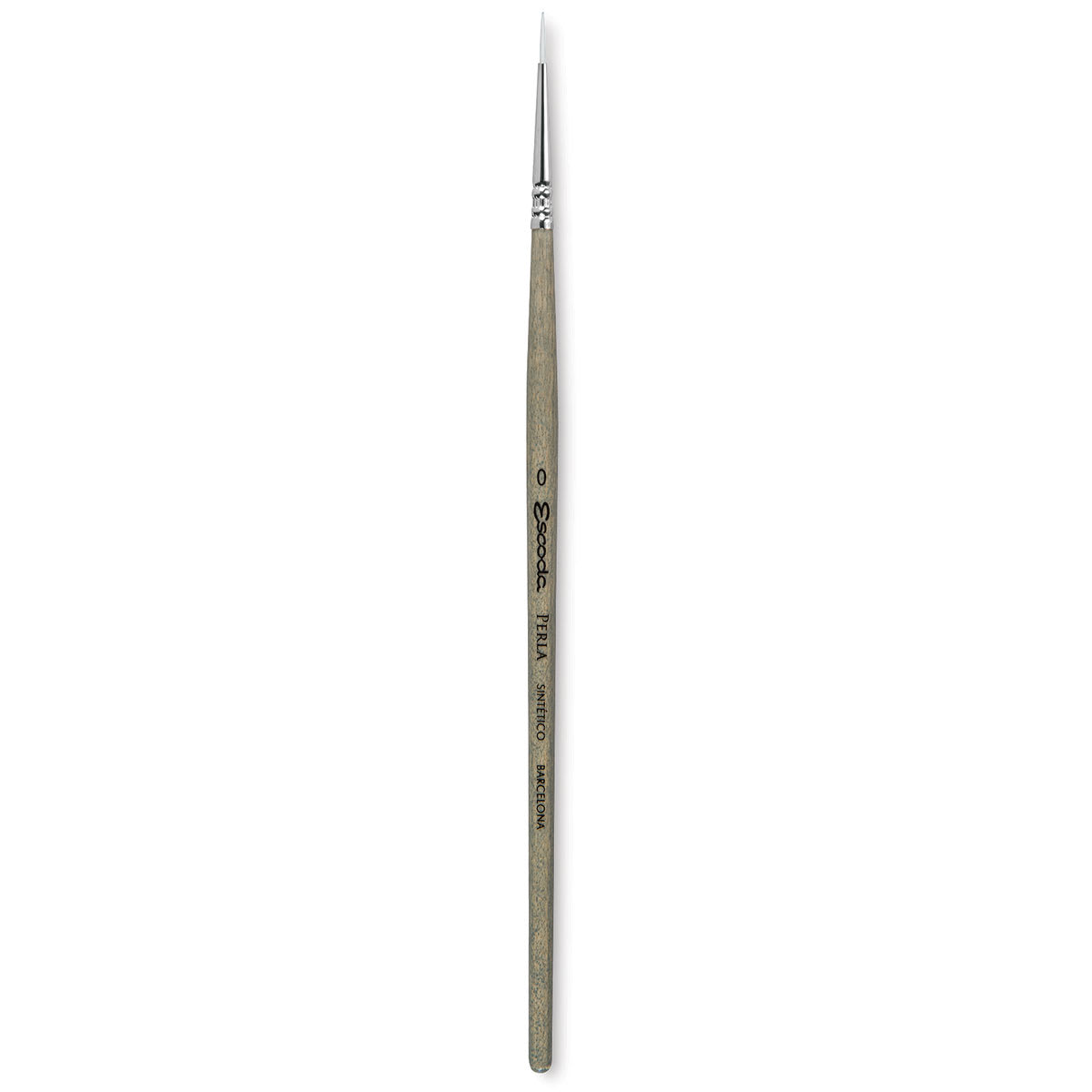 Escoda Perla Toray White Synthetic Brush - Round, Short Handle, Size 0