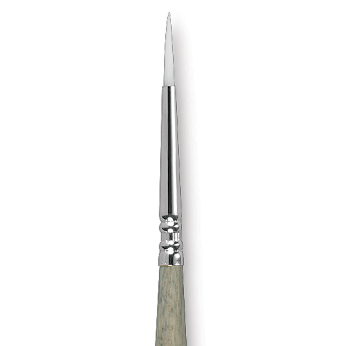 Escoda Perla Toray White Synthetic Brush - Round, Short Handle, Size 2 close up