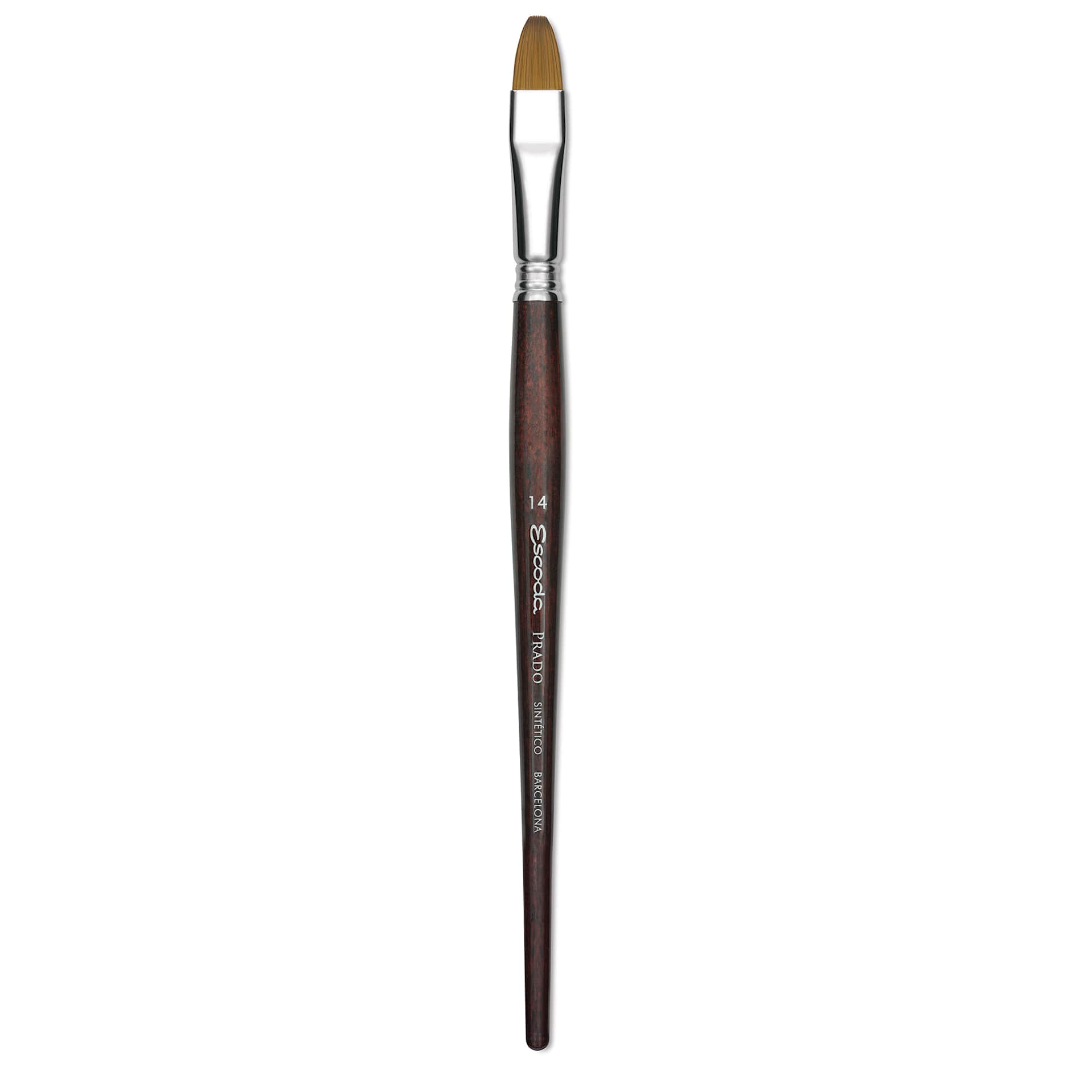 Escoda Prado Tame Synthetic Brush - Bright, Short Handle, Size 14