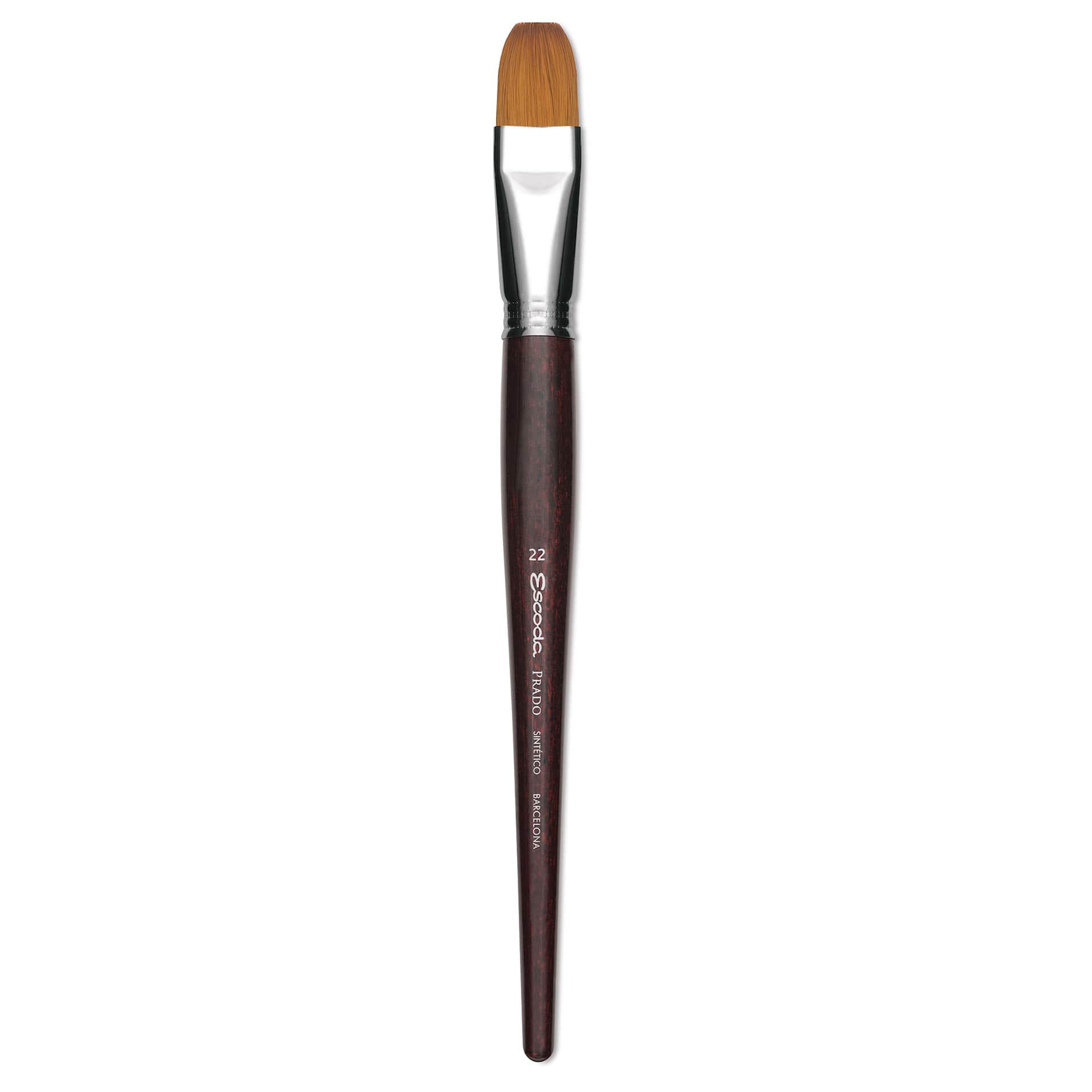 Escoda Prado Tame Synthetic Brush - Bright, Short Handle, Size 22