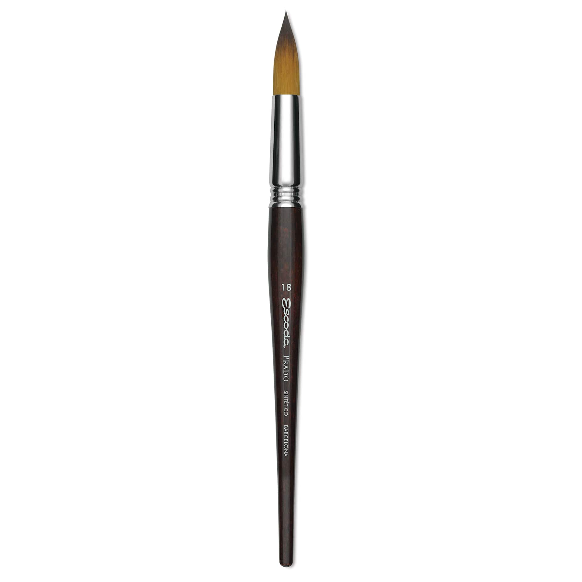 Escoda Prado Tame Synthetic Brush - Round, Short Handle, Size 18