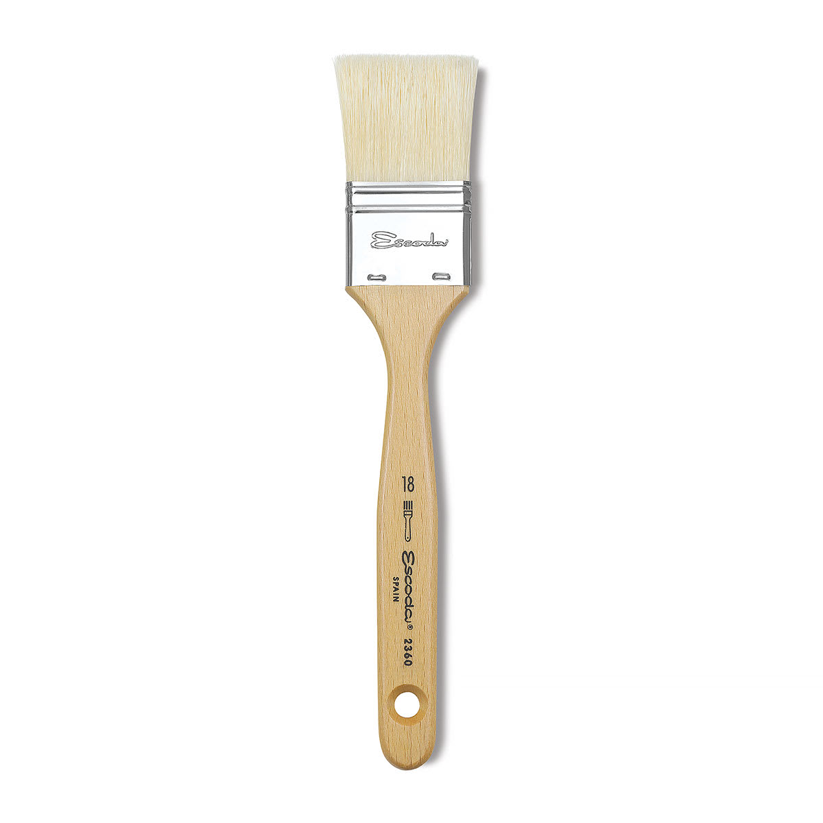 Escoda Clasico Chungking White Bristle Brush - Mottler, Size 18
