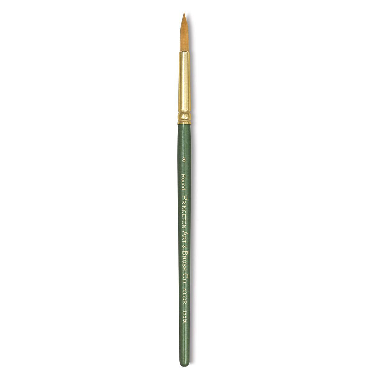 Princeton Good Synthetic Golden Taklon Brush - Round, Short Handle, Size 8