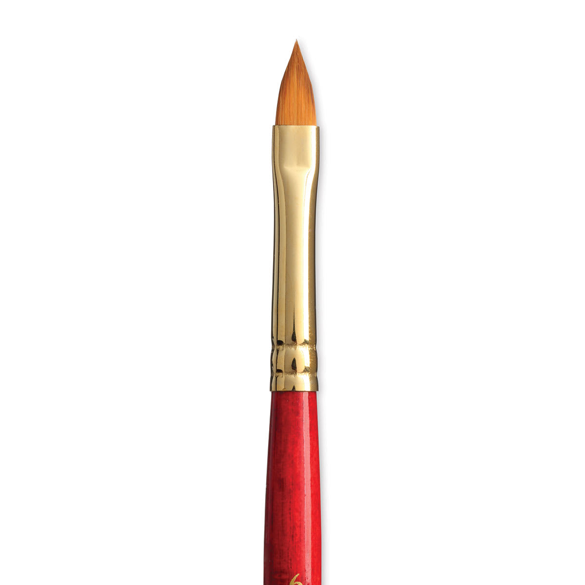 Princeton Heritage Sable Brush - Cat’s Tongue, Short Handle, Size 6 close up