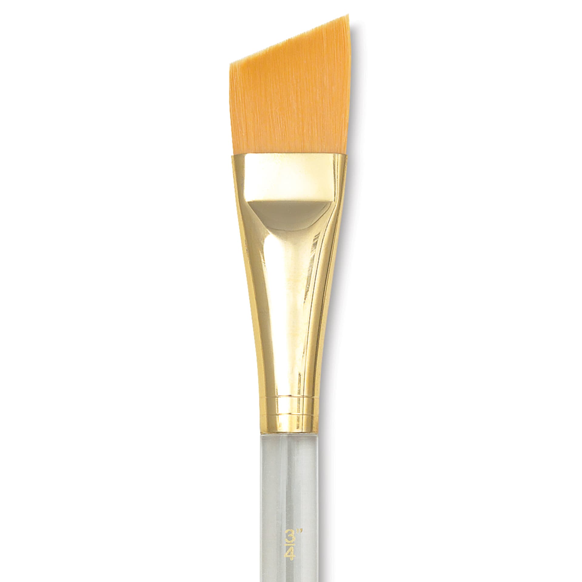 Princeton Good Synthetic Golden Taklon Brush - Angle Wash, Short Handle, Size 3/4"