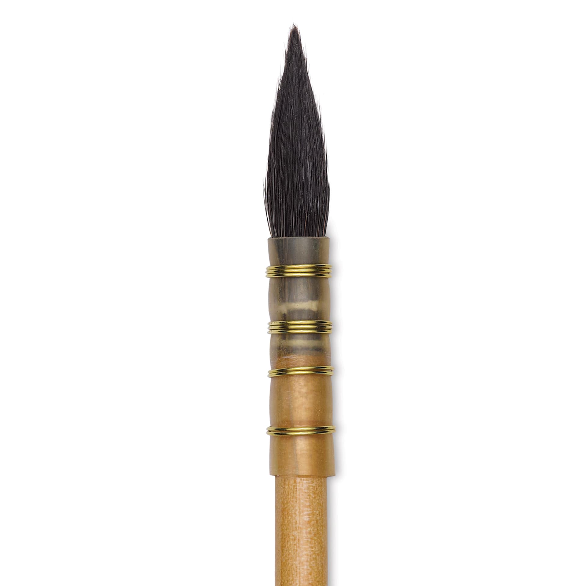 Isabey Original Siberian Blue Squirrel Brush - Quill Mop, Short Handle, Size 2/0 (Close-up)