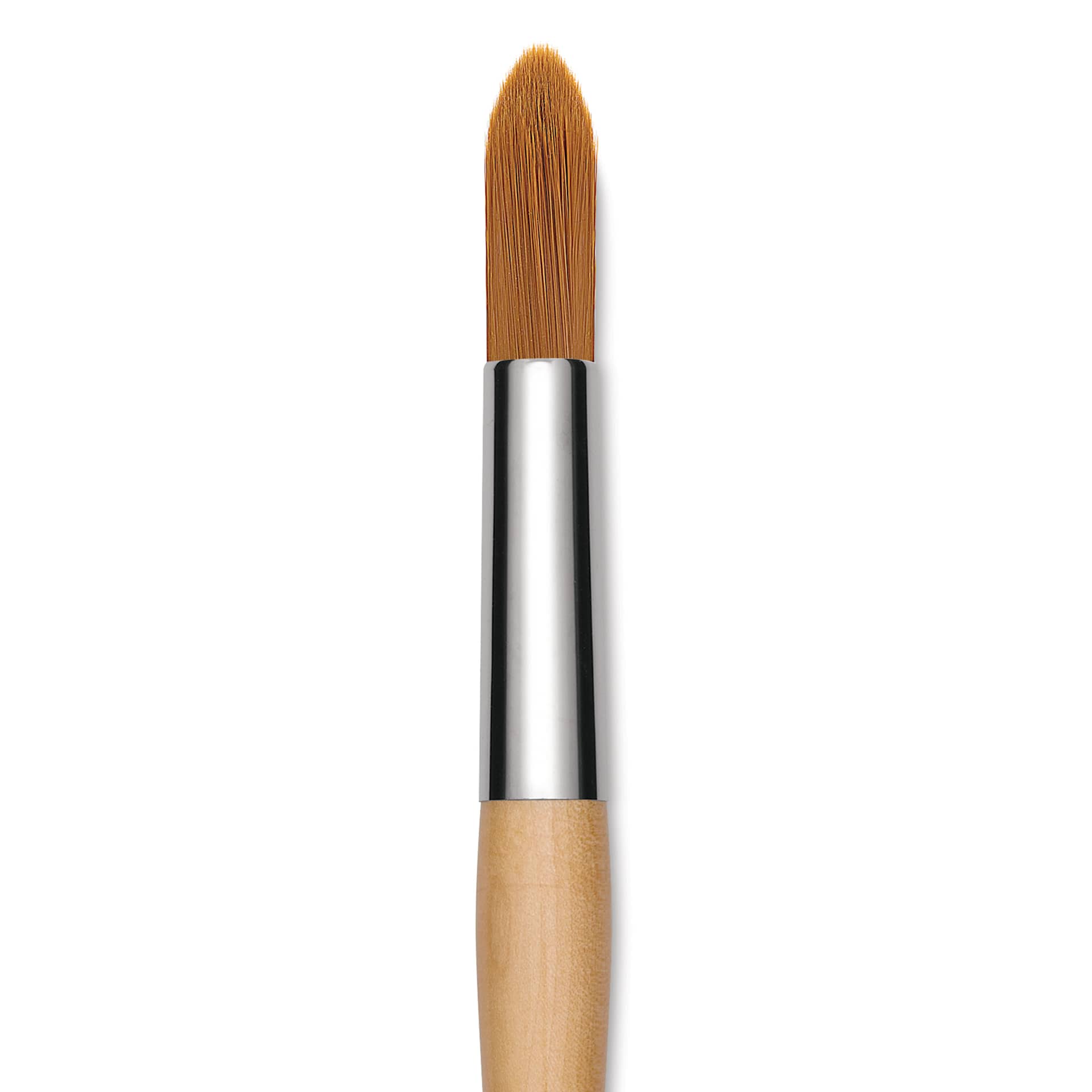Blick Mega Golden Taklon Brush - Mega Round, Short Handle, Size 30, close up