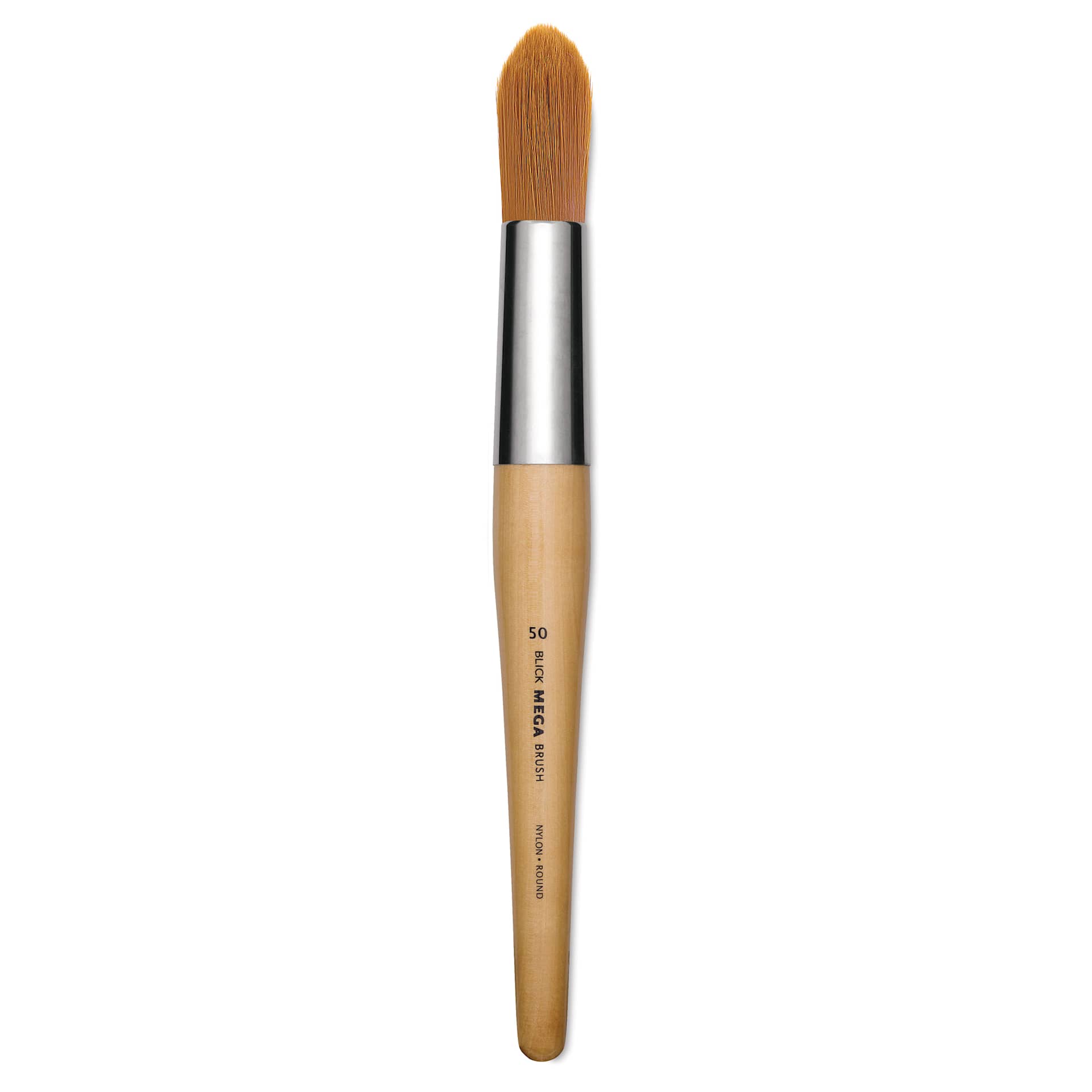 Blick Mega Golden Taklon Brush - Mega Round, Short Handle, Size 50