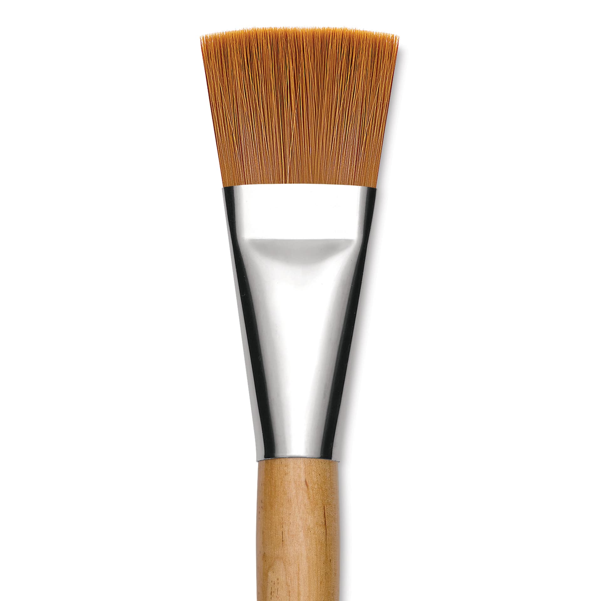 Blick Mega Golden Taklon Brush - Mega Flat, Short Handle, Size 30, close up
