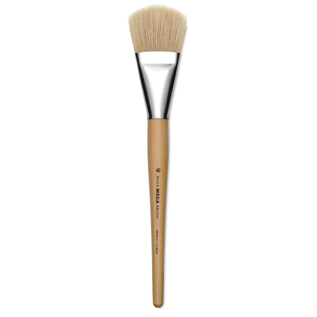 Blick Mega Natural Bristle Brush - Mega Filbert, Short Handle, Size 40