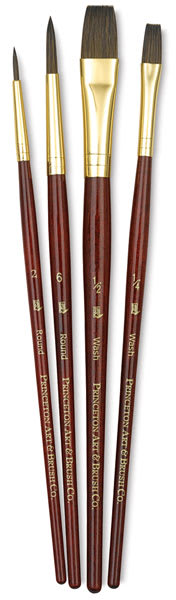 Princeton Real Value Synthetic Pony Brushes, set of 4, short handle. Includes Round 2 and 6, and Wash Princeton Real Value Synthetic Pony Brushes, set of 4, short handle. Includes Round 2 and 6, and Wash